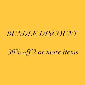 SALE! Bundle Discount! 30% off two or more items!